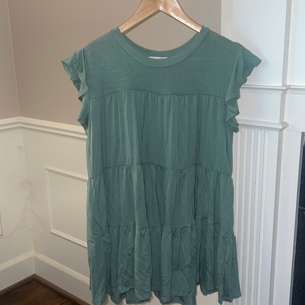 Sage green flowy dress